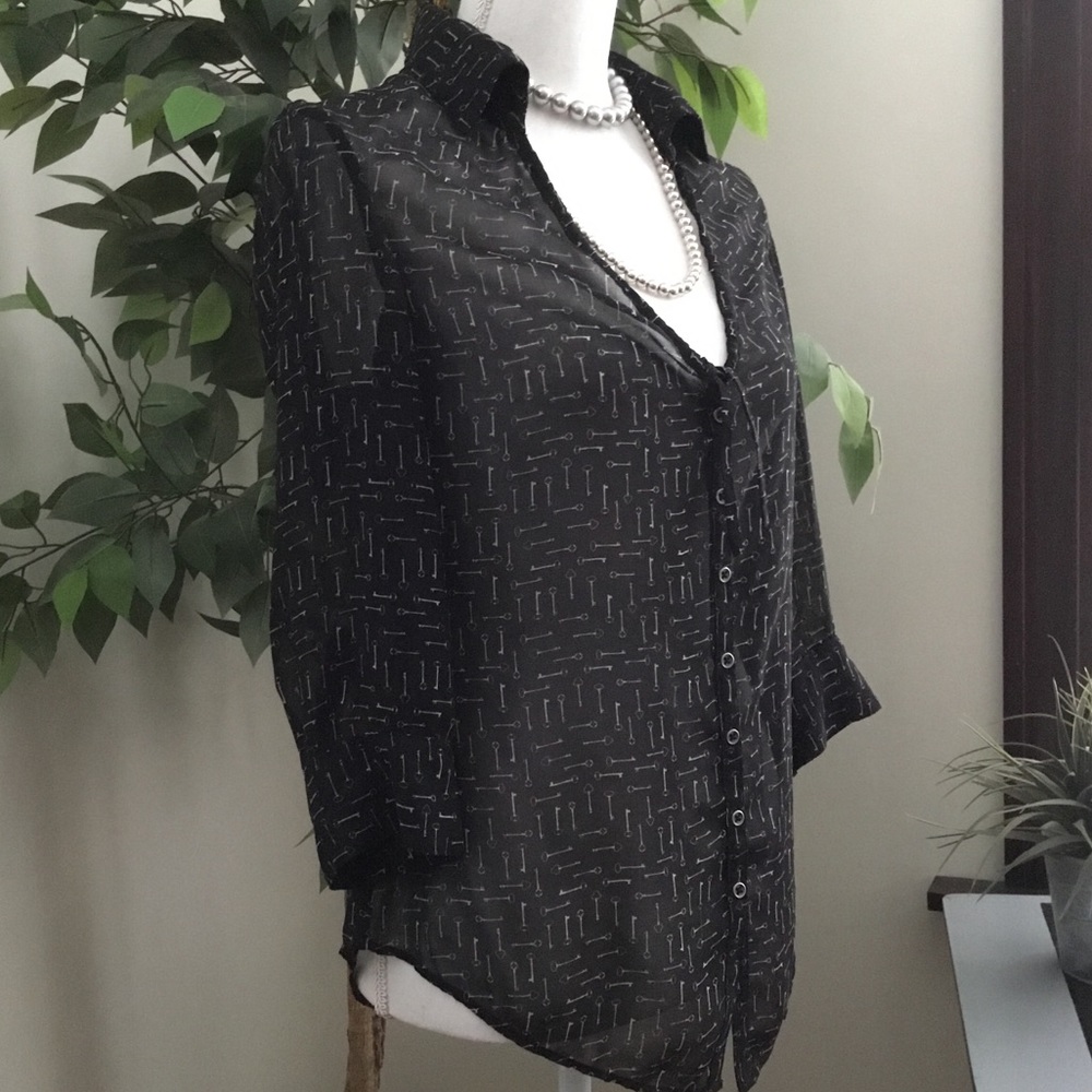 Banana Republic Sheer Button Down